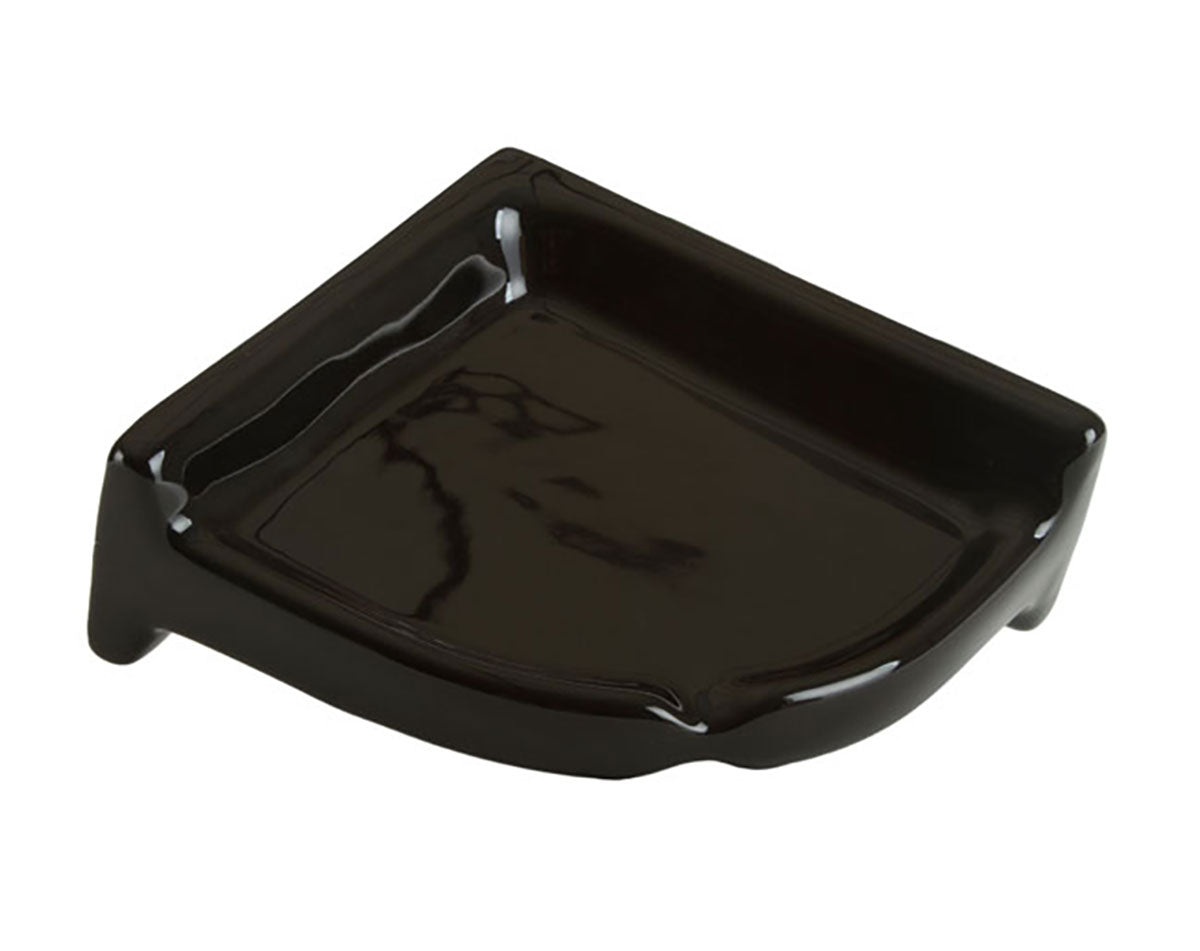 Porcelain Round Large Corner Shelf - Glossy Finish