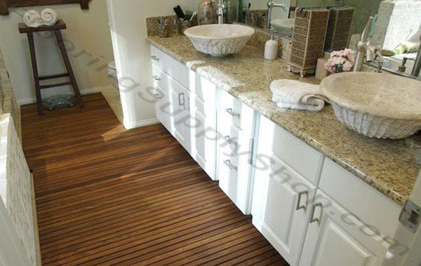 Teak Wood Mat Round Corners 30' x 30'