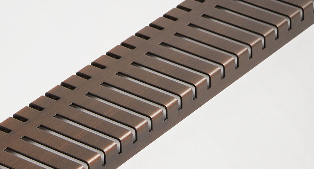 Quartz Linear Shower Drain Oil-Rubbed Bronze - Piano 48