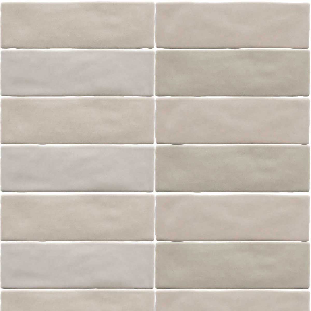 Alhambra Series Cafe 2.5x8 Matte Ceramic Wall Tile - Zellige Style White Body Tile