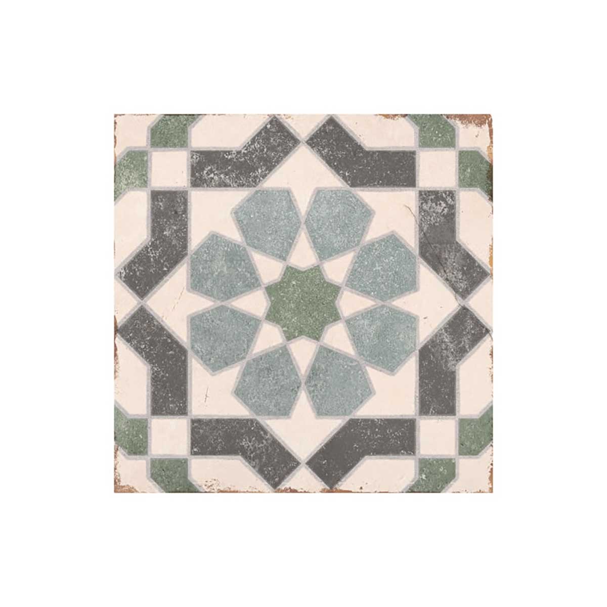 Alhambra Series Layla 8x8 Deco Porcelain Tile - Spanish Style Matte Floor & Wall Tile