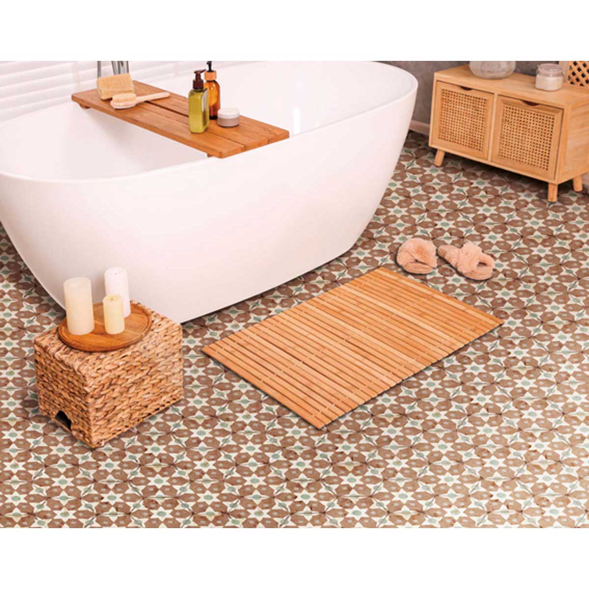 Alhambra Series 8x8 Deco Matte Porcelain Tile - Spanish Style Floor & Wall Tile