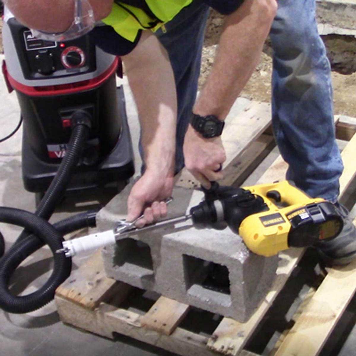 Alpha Professional Tools diamond core bit drilling through porcelain tile