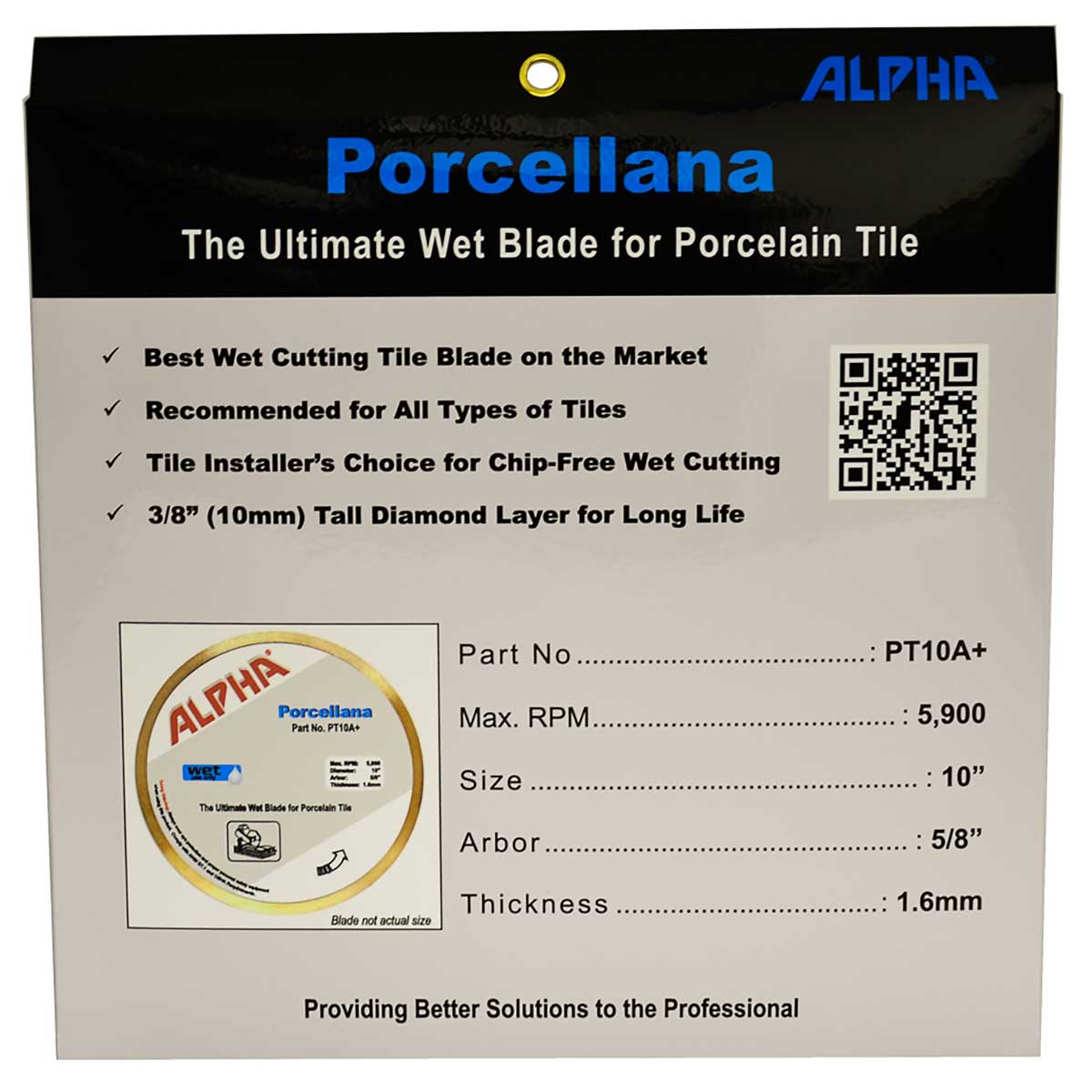 Alpha Porcellana wet blade 10 inch packaging for porcelain tile cutting