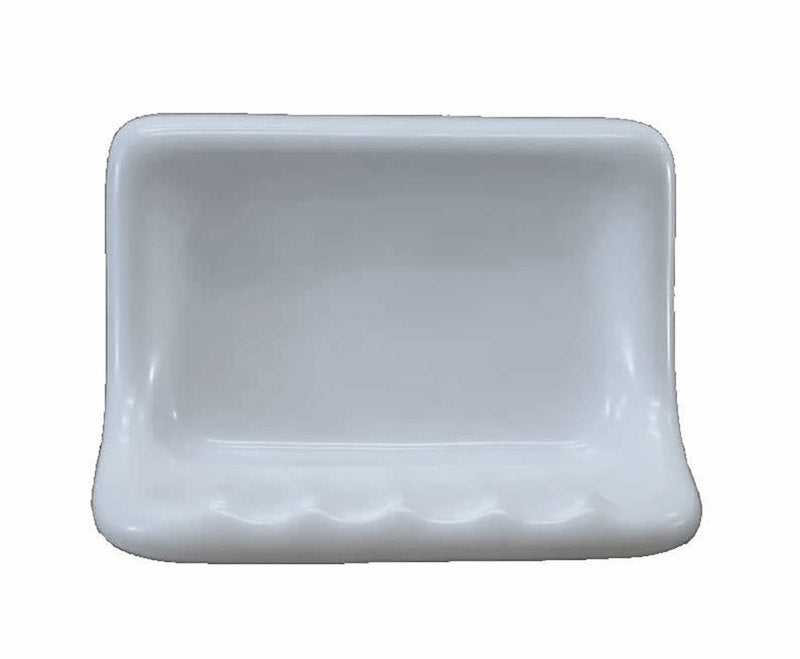 Porcelain Soap Dish - White Matte