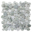 Marble Pebbles Mosaics Heart Shape - River Green