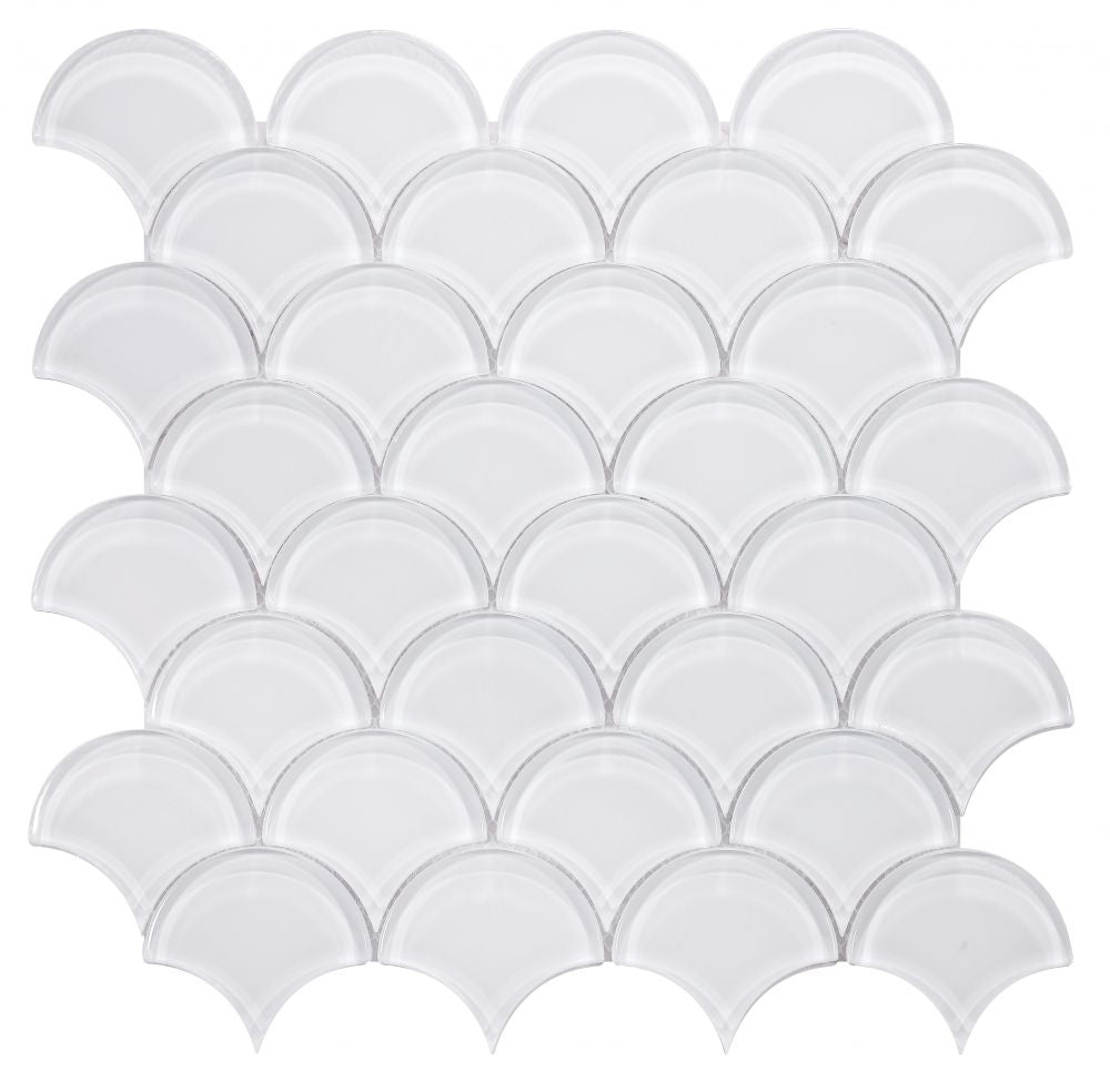 Mosaic Glass Tile - White