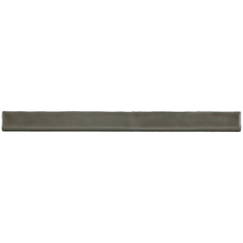 Kaleidoscope Handmade Ceramic Tile Bullnose 1x12 - Mocha