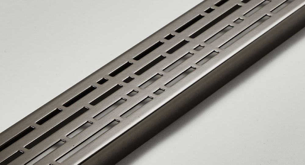 Quartz Linear Shower Drain Mix - Black Nickel