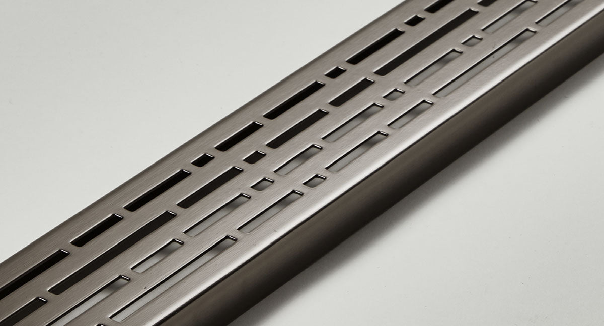 Quartz Linear Shower Drain Mix - Black Nickel