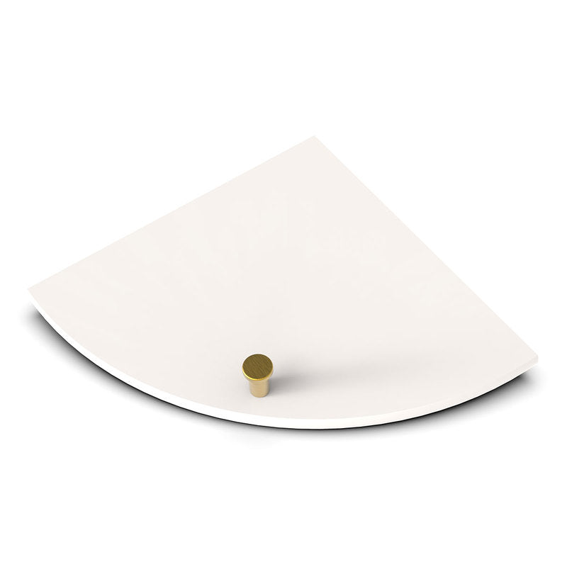 TileWare Boundless Shelving Solutions 9 inch Corner Shelf Ivory