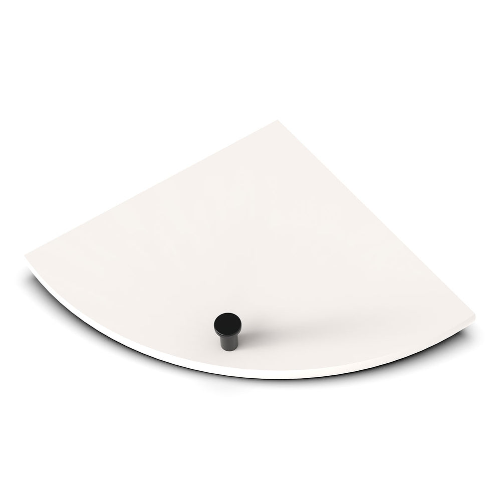 TileWare Boundless Shelving Solutions 9 inch Corner Shelf Ivory