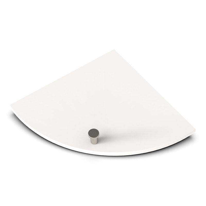 TileWare Boundless Shelving Solutions 9 inch Corner Shelf Ivory