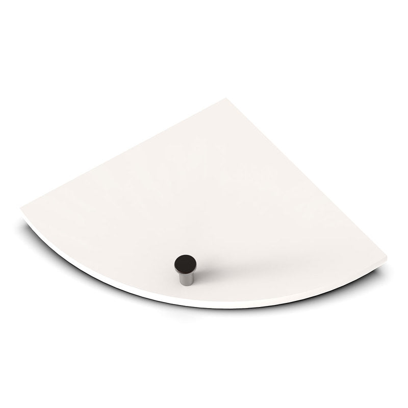 TileWare Boundless Shelving Solutions 9 inch Corner Shelf Ivory