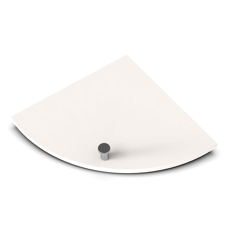 TileWare Boundless Shelving Solutions 9 inch Corner Shelf Ivory