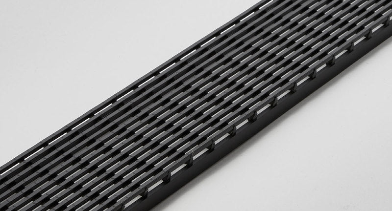 Quartz Linear Shower Drain Matte Black - Linear Wedge 48
