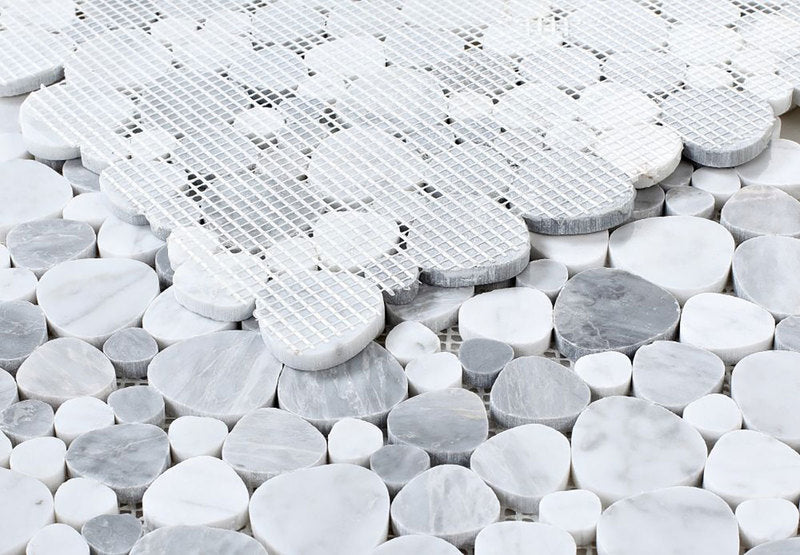 Marble Pebbles Mosaics Heart Shape - Nightfall