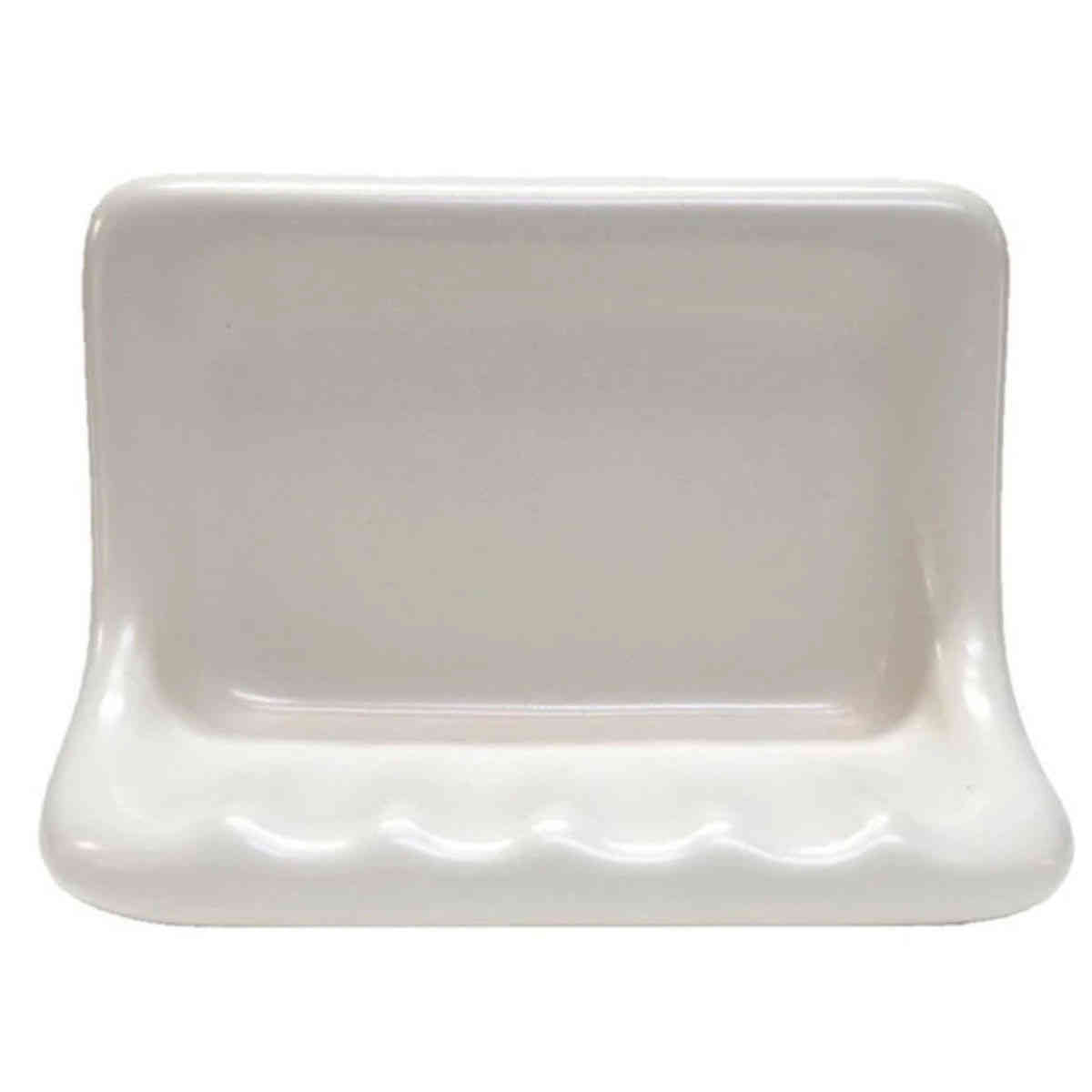 SereneDrains Ceramic Soap Dish Bar Holder Shower Wall Mount Tray