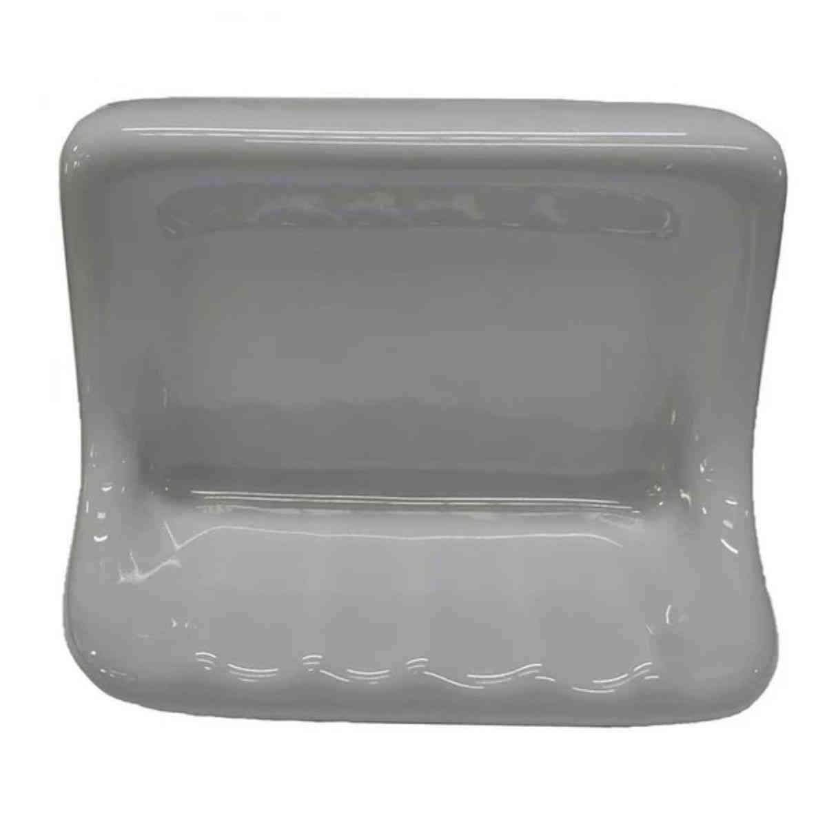 SereneDrains Ceramic Soap Dish Bar Holder Shower Wall Mount Tray