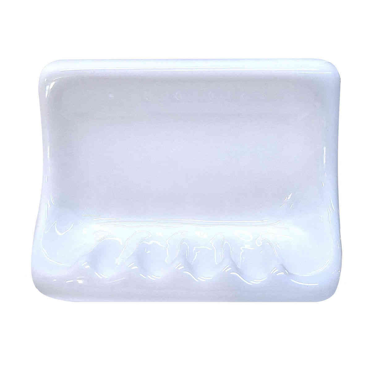 SereneDrains Ceramic Soap Dish Bar Holder Shower Wall Mount Tray
