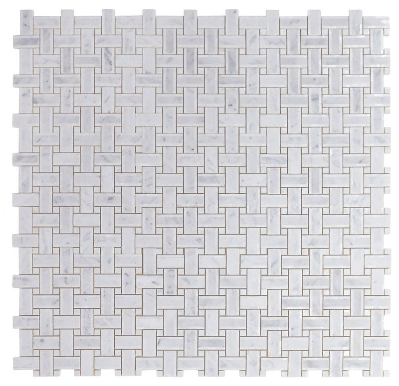 Tahitian Pearl - Carrara Marble Cross Weaved with White Pearl
