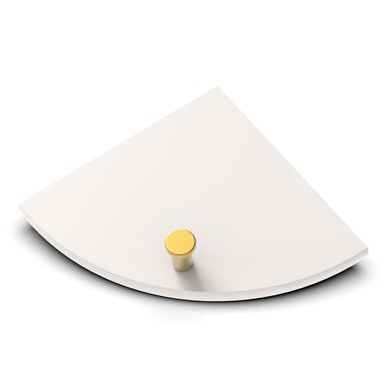 TileWare Boundless Shelving Solutions 6 inch Corner Shelf Ivory