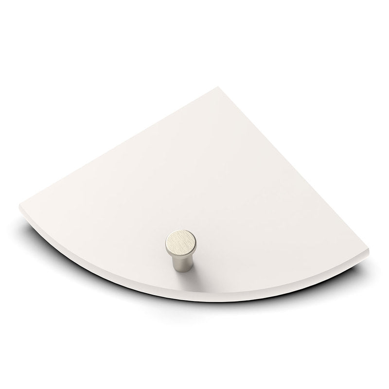 TileWare Boundless Shelving Solutions 6 inch Corner Shelf Ivory