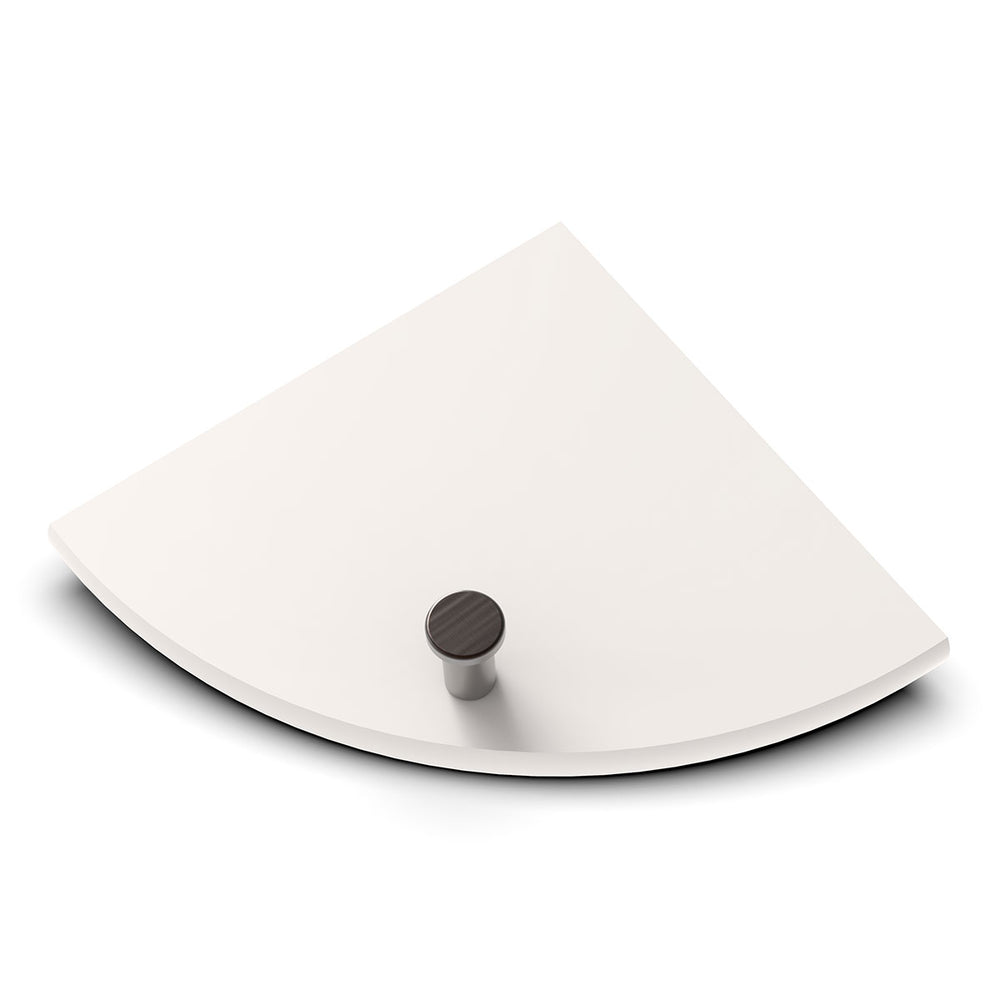 TileWare Boundless Shelving Solutions 6 inch Corner Shelf Ivory