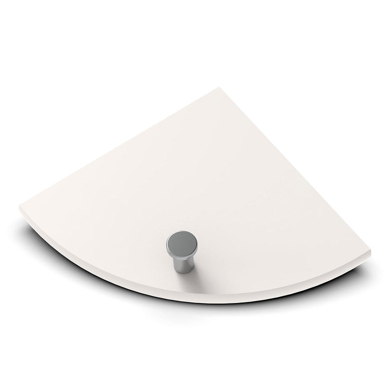 TileWare Boundless Shelving Solutions 6 inch Corner Shelf Ivory