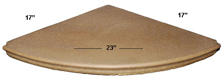 Travertine Round Corner Bench - Exotic Noce