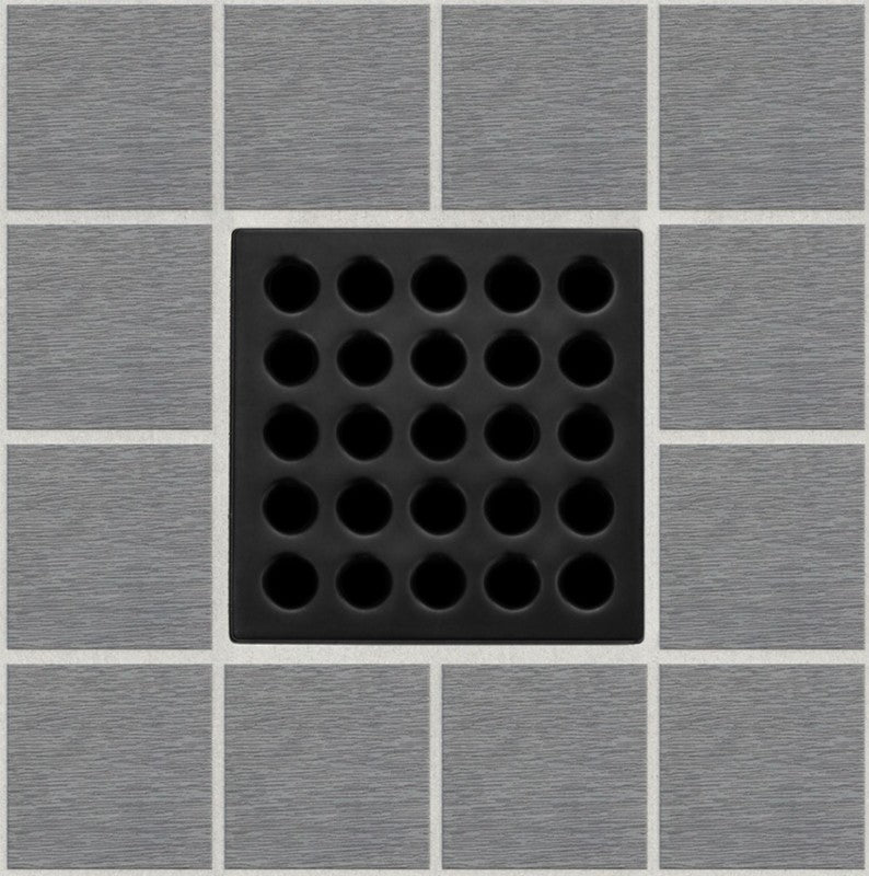 Square Shower Drain Grates Matte Black PVD