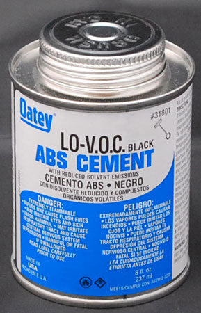 Black Glue ABS Cement LO VOC Grade 8oz