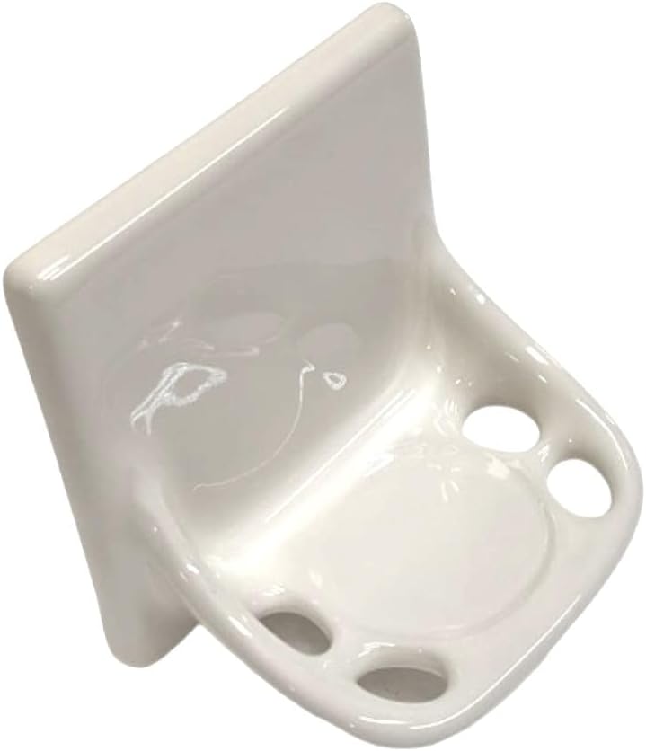 Ceramic Toothbrush Holders for Bathrooms Over Tile Wall Mount Flat Back Tumbler