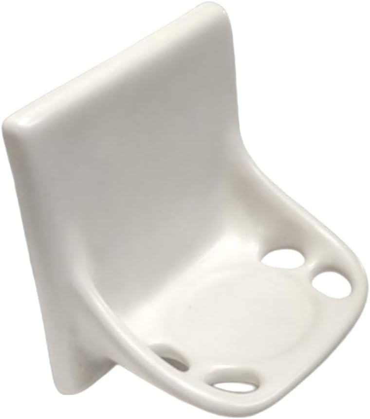 Ceramic Toothbrush Holders for Bathrooms Over Tile Wall Mount Flat Back Tumbler