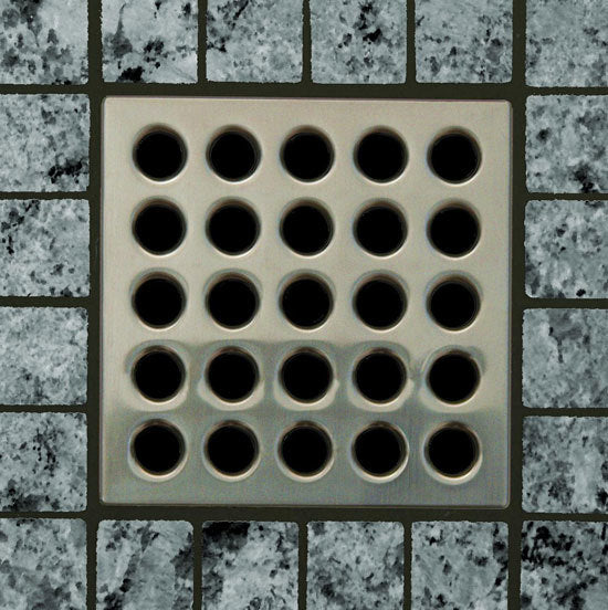 Square Shower Drain Grates Brushed Nickel PVD