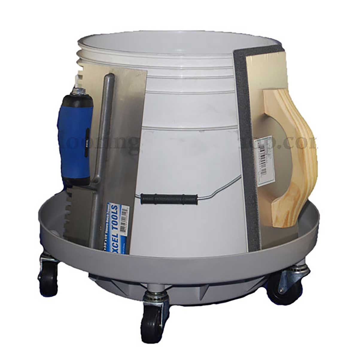 Heavy duty Bucket Pilot Dolly with four rolling wheels