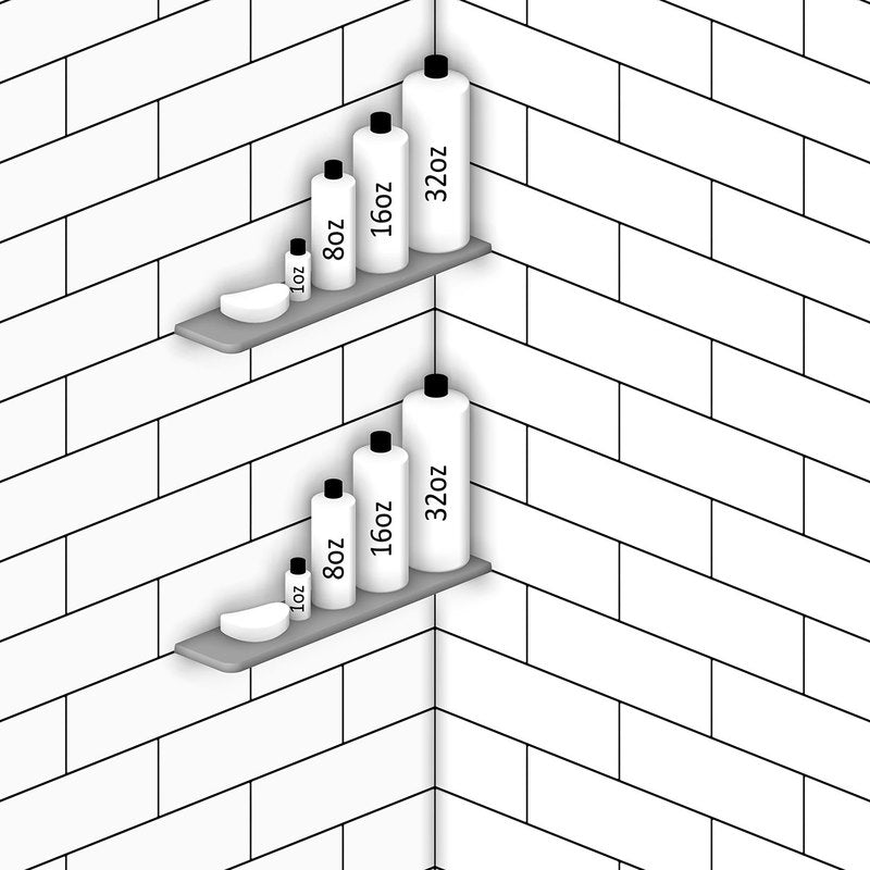 TileWare Boundless Shelving Solutions Rectangular Shelf Ivory