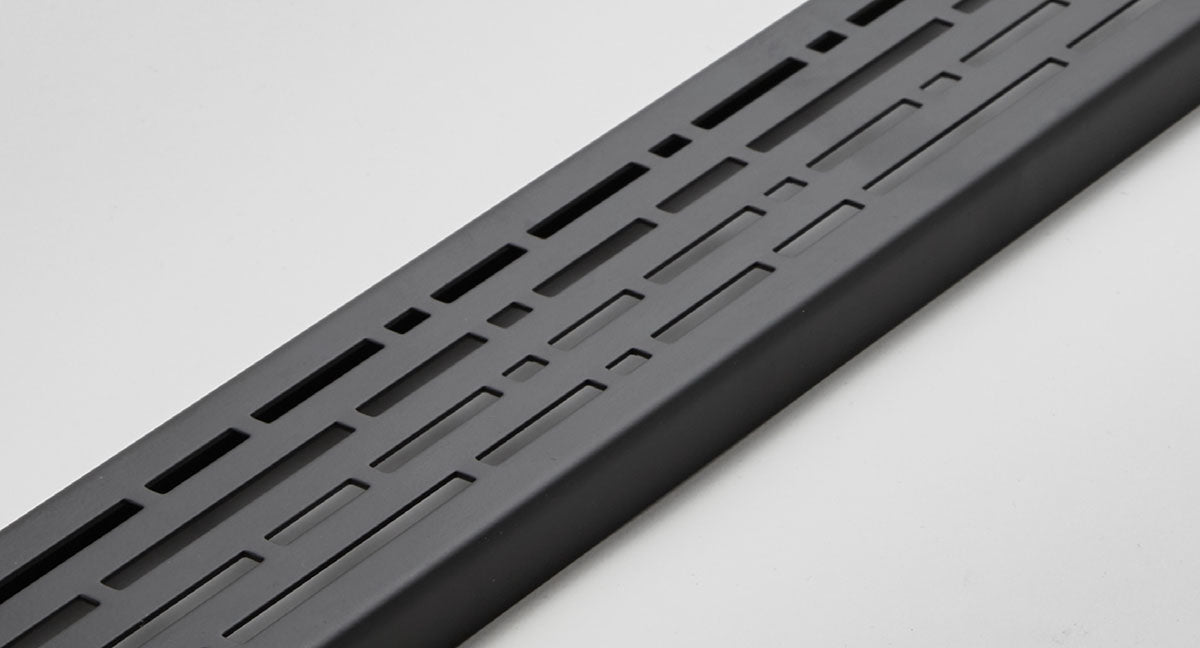 Quartz Linear Shower Drain Matte Black - Mix 48