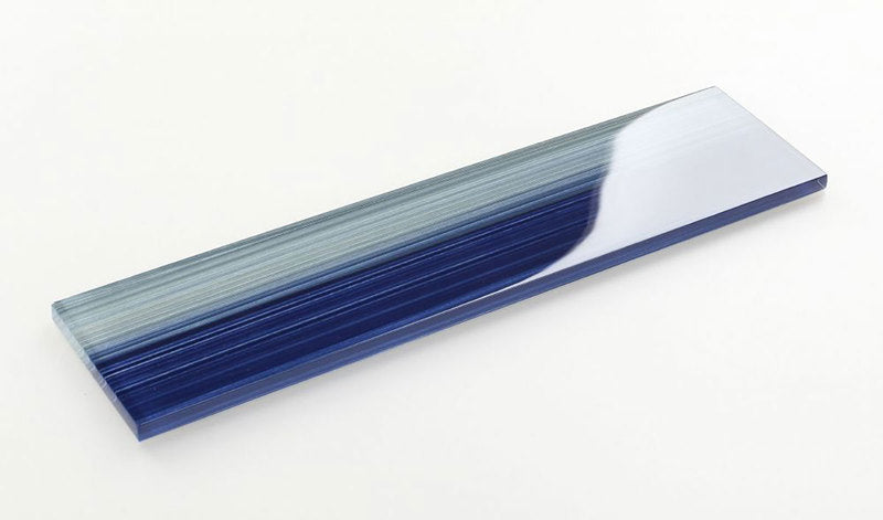 Black Forest Painted Glass Series 3 x 12 - Ocean Blue