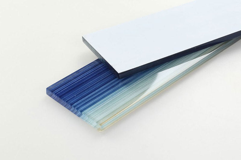 Black Forest Painted Glass Series 3 x 12 - Ocean Blue