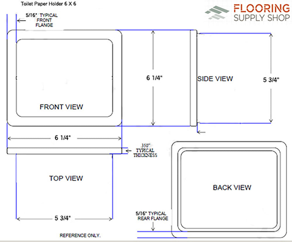 Recessed Soap Dish Porcelain 6 Black Glossy