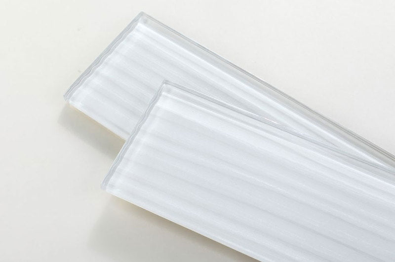 Black Forest Painted Glass Series 3 x 12 - Silver White