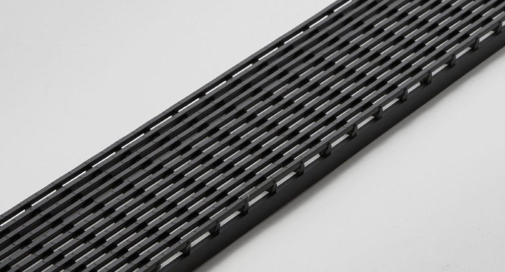 Quartz Linear Shower Drain Matte Black - Linear Wedge 55