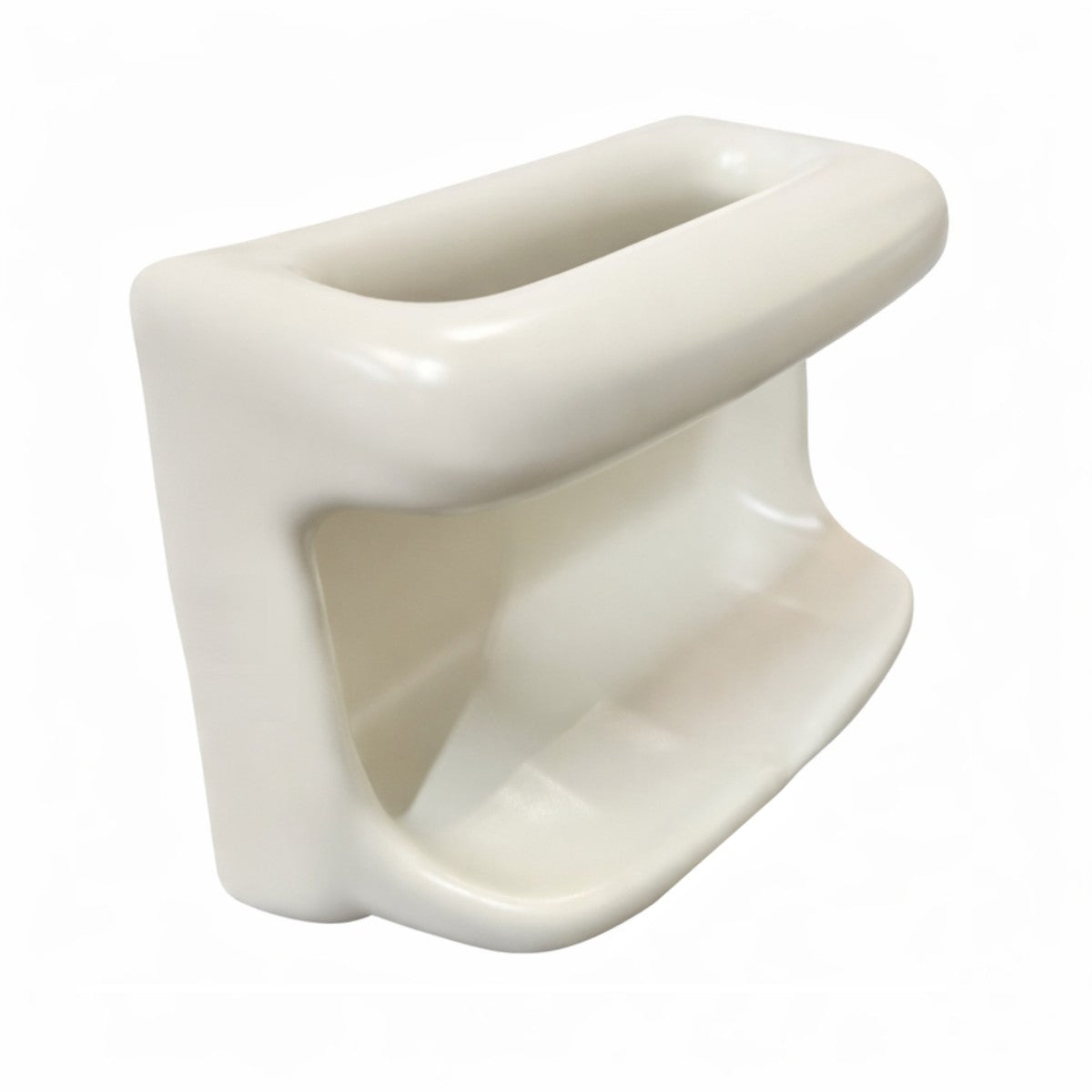 SereneDrains Ceramic Soap Dish with Wash Cloth Bar Holder
