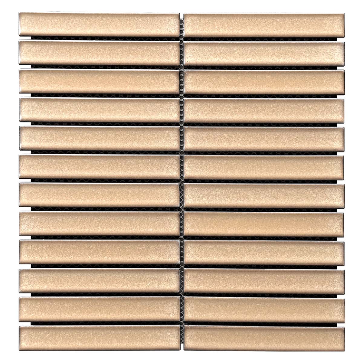 Concaved Bar Porcelain Mosaic Tile Creme Brulee - Wall & Backsplash