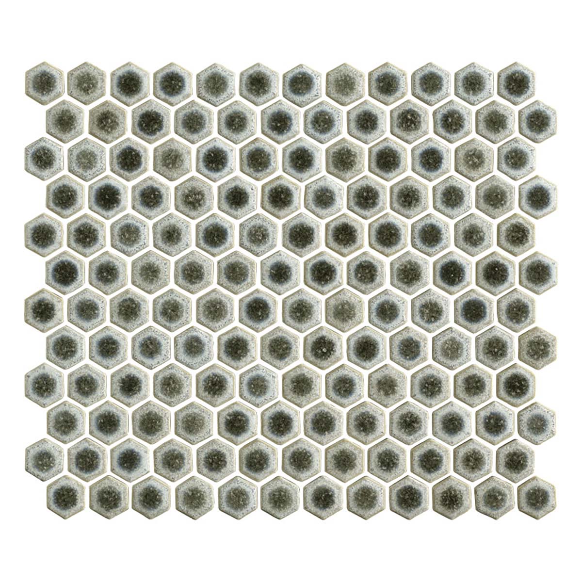 Hexagon Porcelain Mosaic Tile - Sage Green Wall & Floor Tile