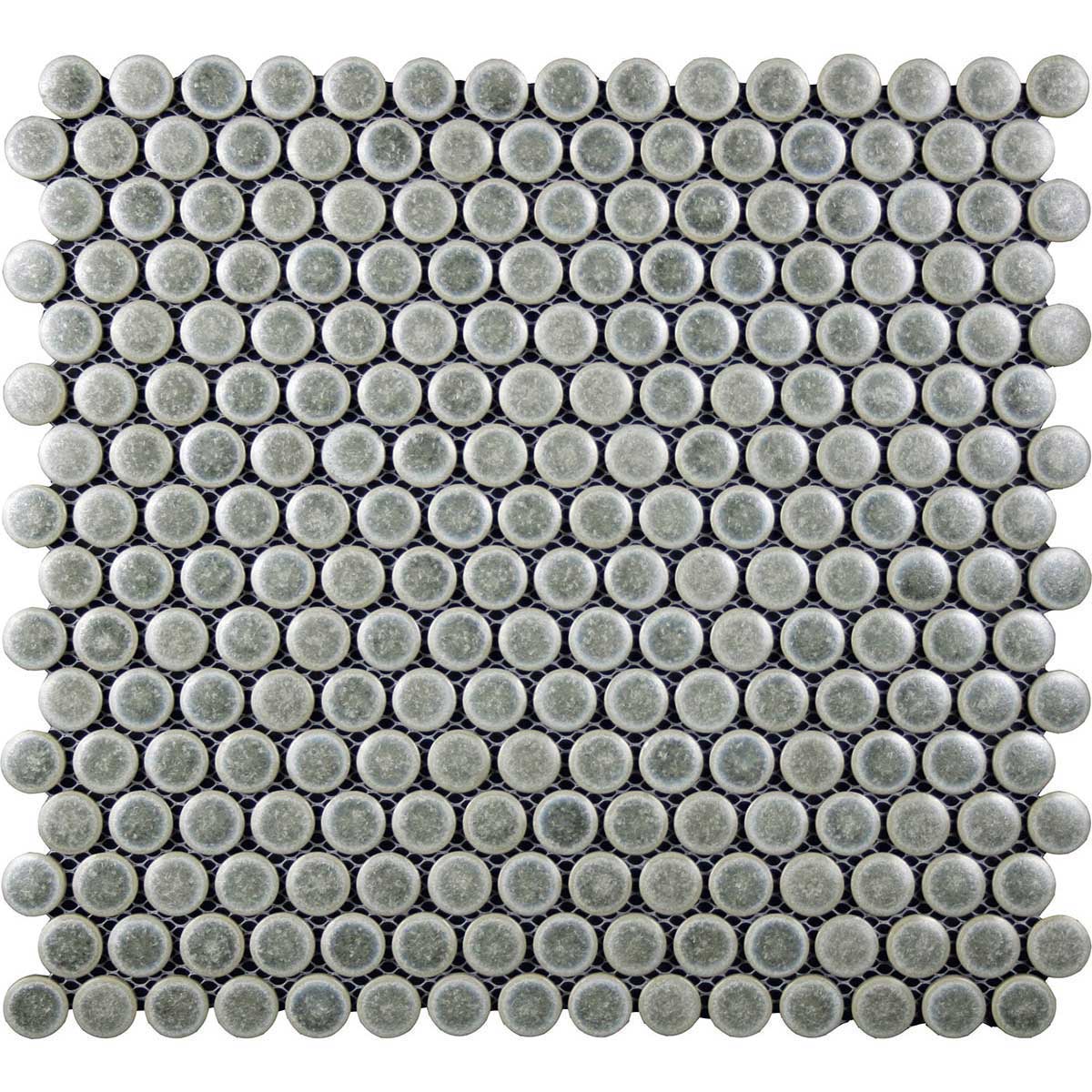 Penny Round Porcelain Mosaic Tile - Sage Green Wall & Floor Tile