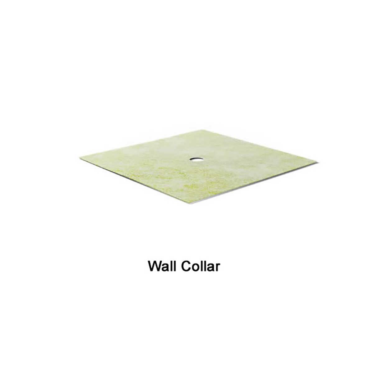 Wall collar waterproofing component for tile installations