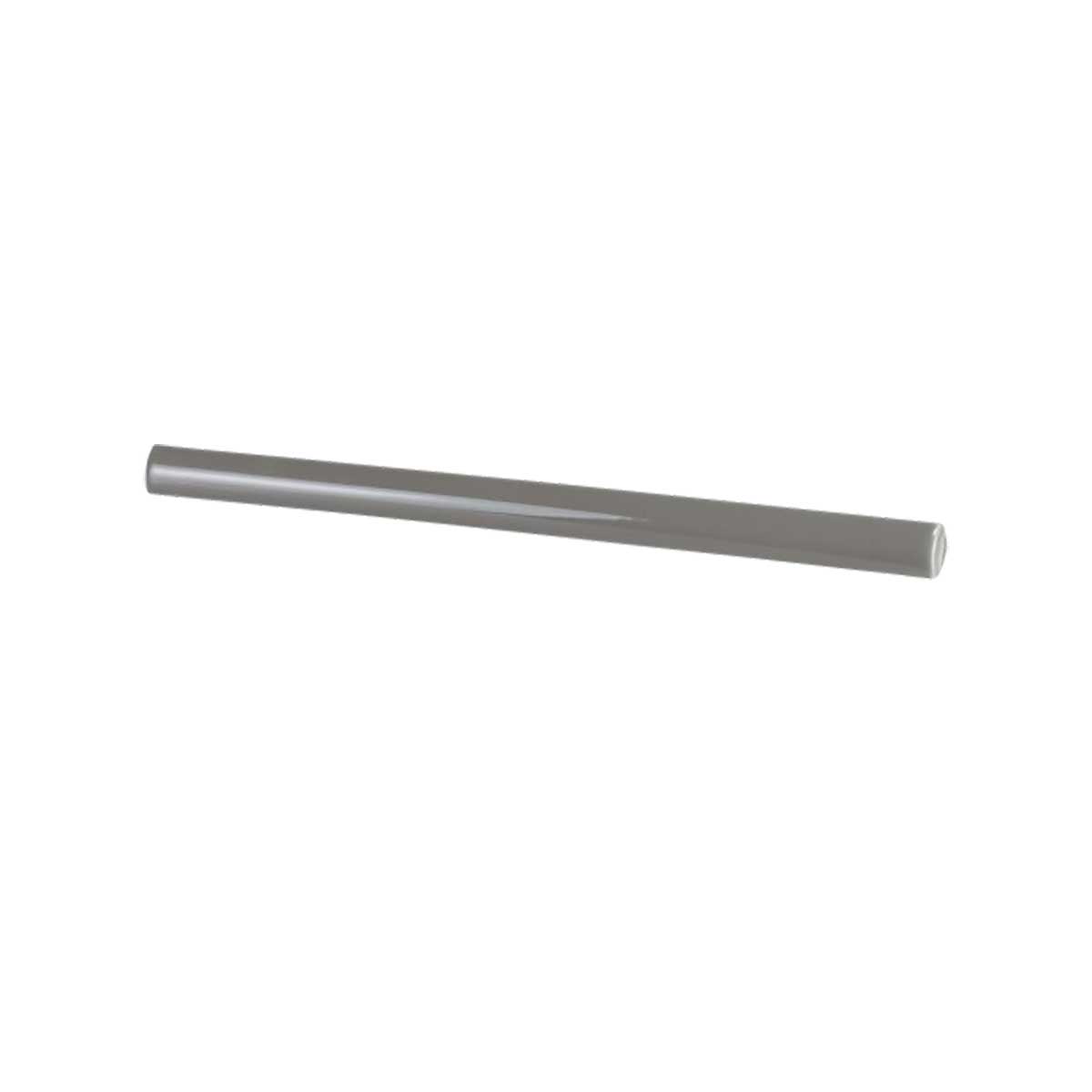 Metro Gray glossy ceramic bullnose trim 0.5x8