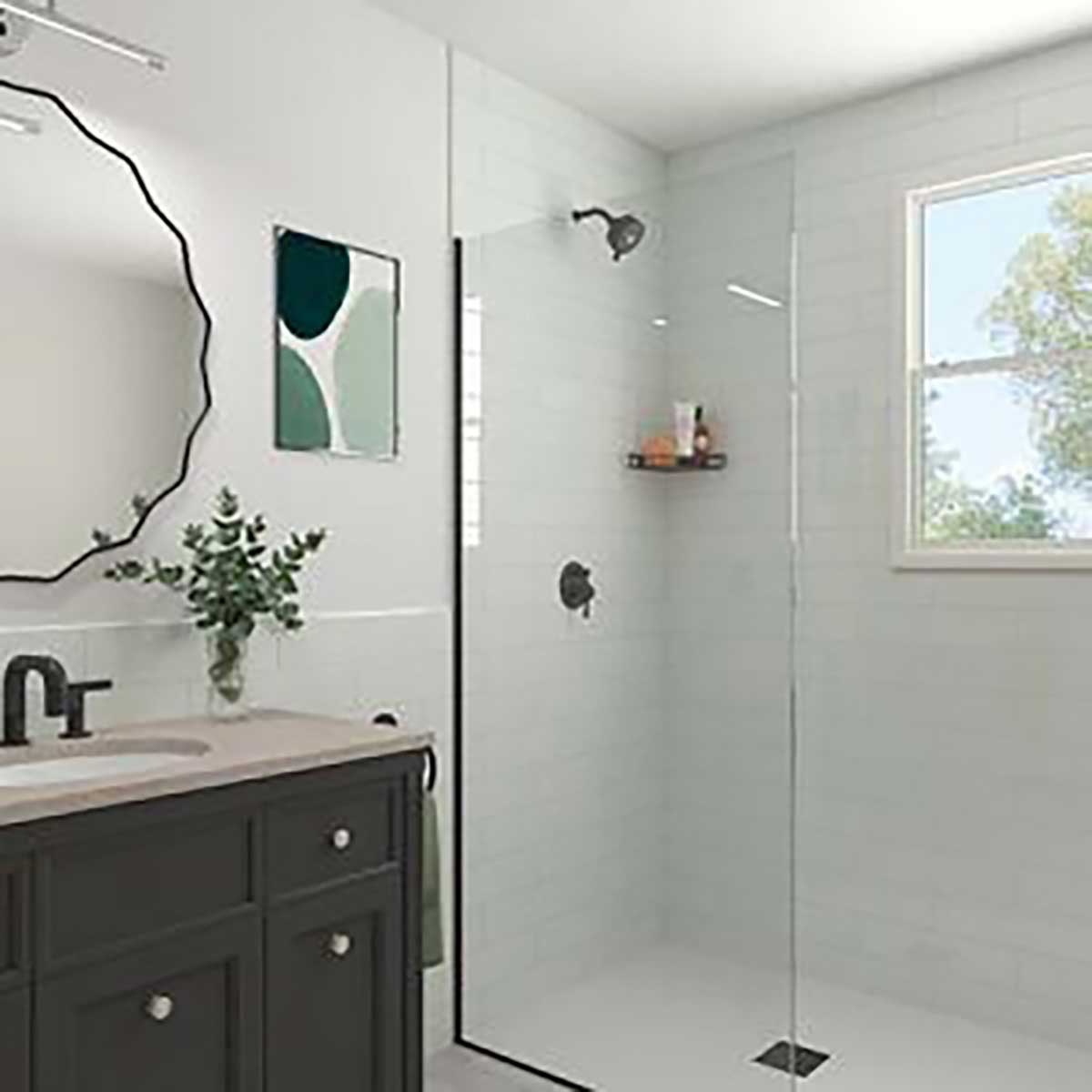 Level Tiles Limelight ceramic tile for shower walls